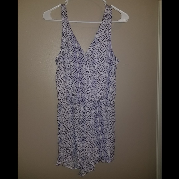 SOLD NWT Lavender Print Romper - Picture 3 of 5